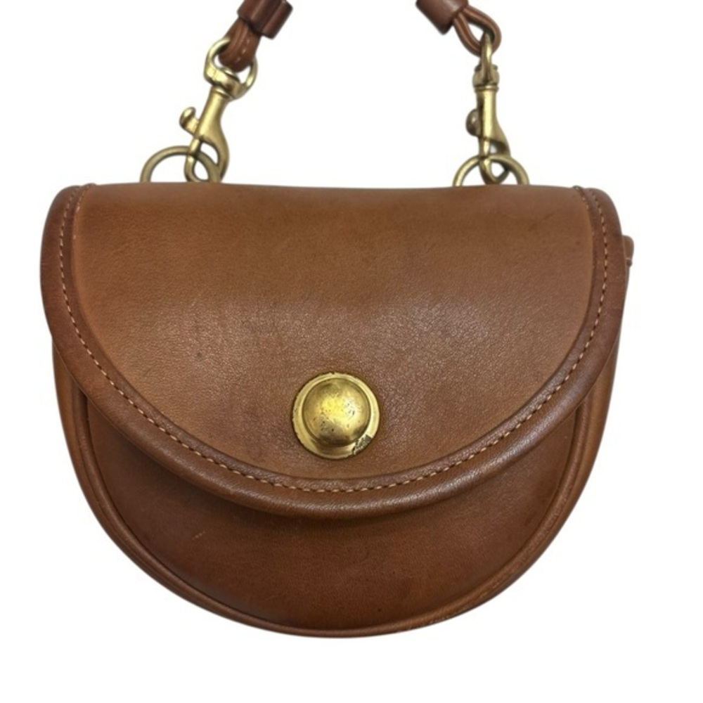 Coach vintage English tan leather mini belt crossbody bag 9826